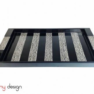 Rectangle lacquer tray with eggshells 30*57cm